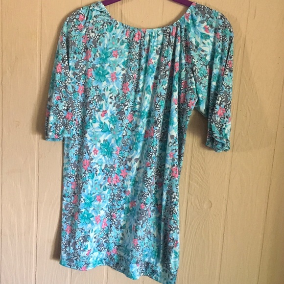 Raglan Sleeve Elastic Neck Boho Top - Picture 2 of 8